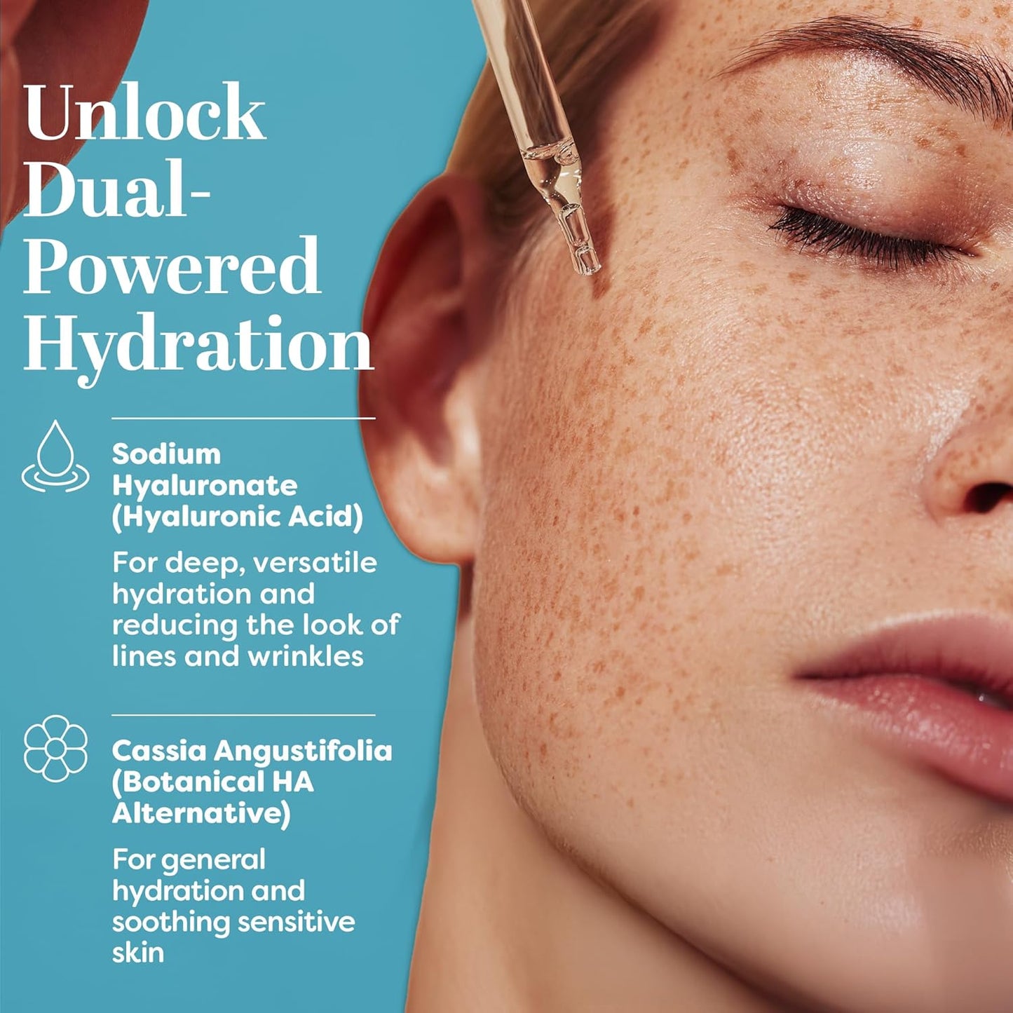 TruSkin Hyaluronic Acid Serum for Face + 7 Ultra Hydrating Ingredients – Best Face Serum for Moisturizing, Visibly Plumping Skin & Smoothing the Look of Fine Lines, 1 fl oz