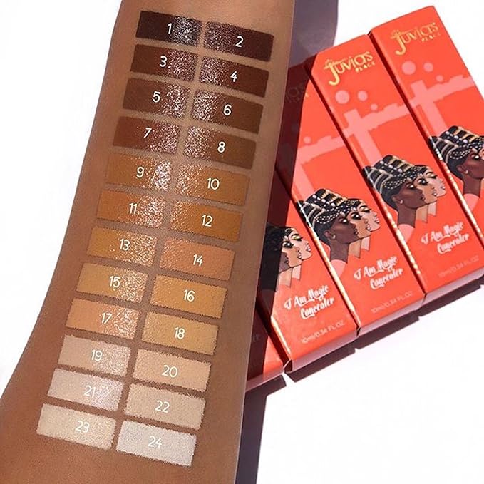 Juvia's Place I Am Magic Liquid Concealer J3 - Deepest Dark w/Warm Undertone / 0.34 fl oz, Full Coverage Concealer, Makeup Concealer, Hydrating Concealer, Waterproof Concealer, Long Wear Concealer