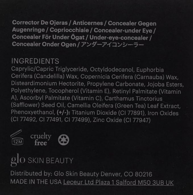 Glo Skin Beauty Under Eye Concealer Makeup with Duo Shades for Custom Blending - Corrects & Conceals Dark Circles & Redness - Buildable Longwearing Coverage (Honey)